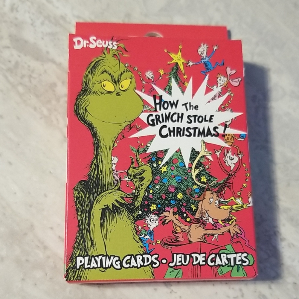 Dr. Seuss Red and Green Grinch Playing Cards